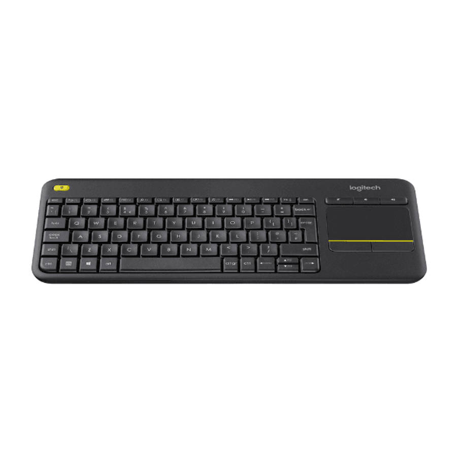 Logitech K400 Plus  Wireless Keyboard with Builtin Touchpad  Black