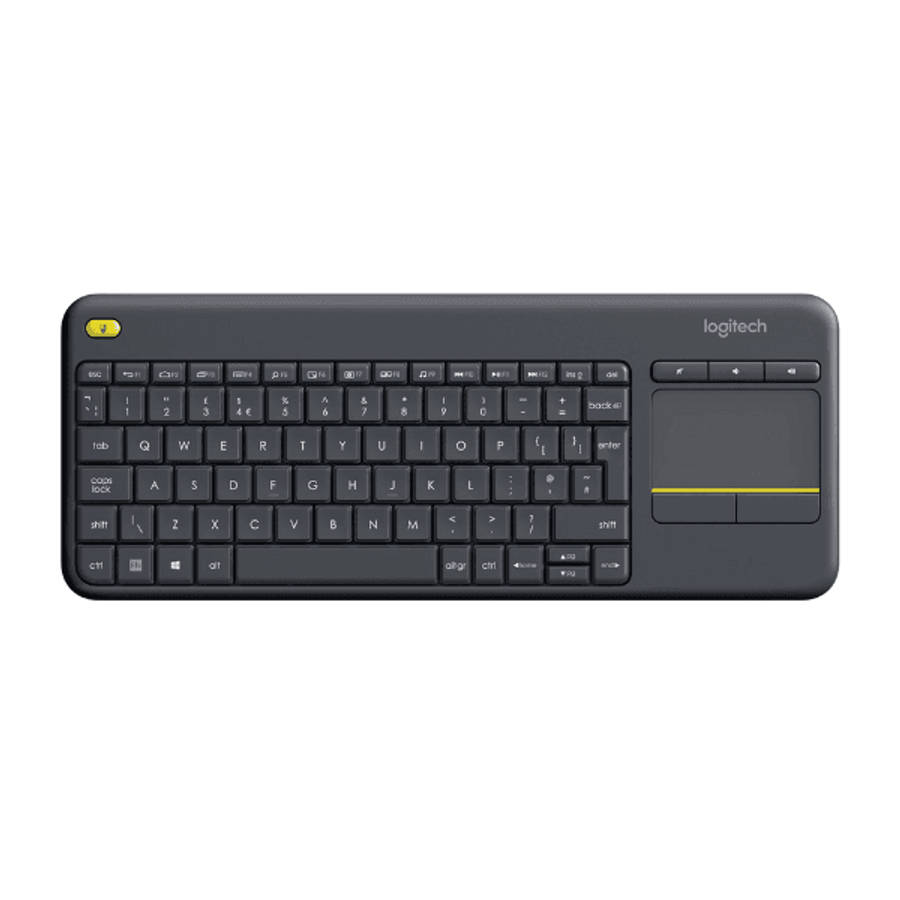 Logitech K400 Plus  Wireless Keyboard with Builtin Touchpad  Black