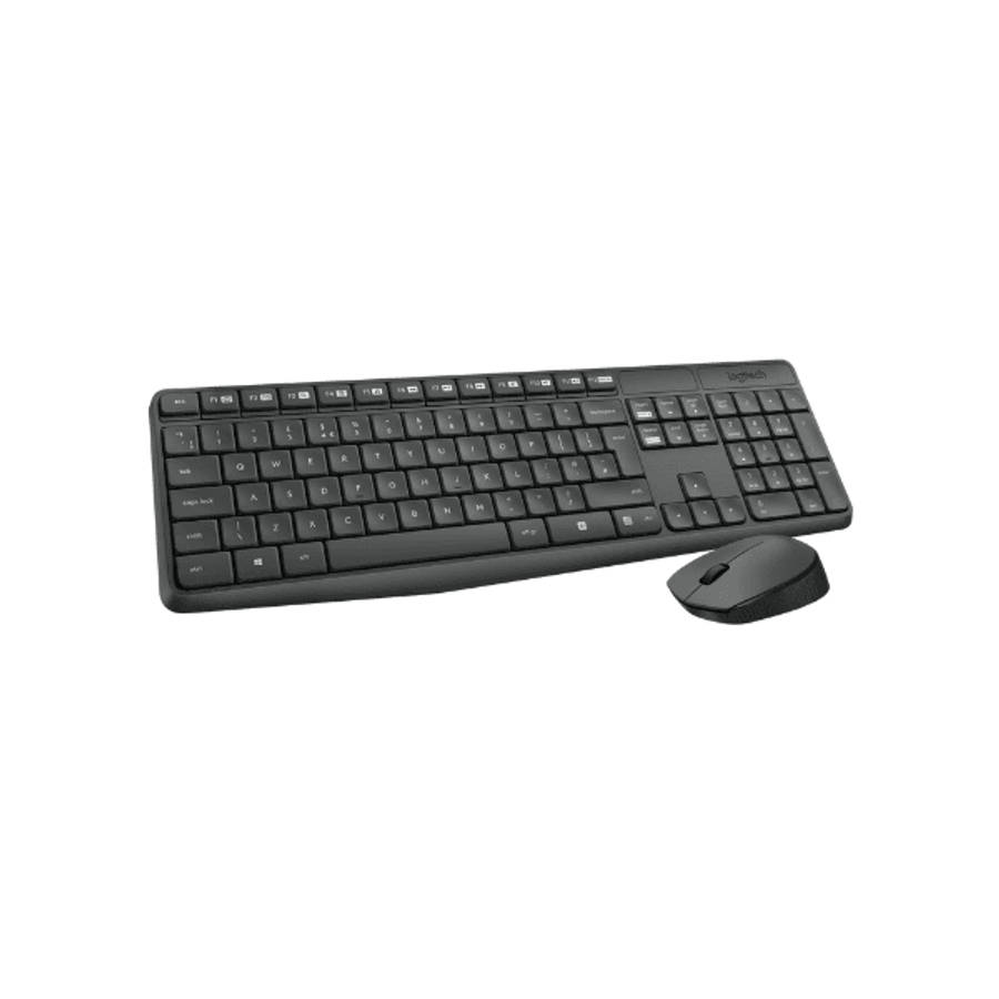 Logitech MK235 Wireless Keyboard and Mouse Combo  Grey