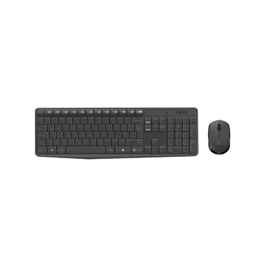 Logitech MK235 Wireless Keyboard and Mouse Combo  Grey