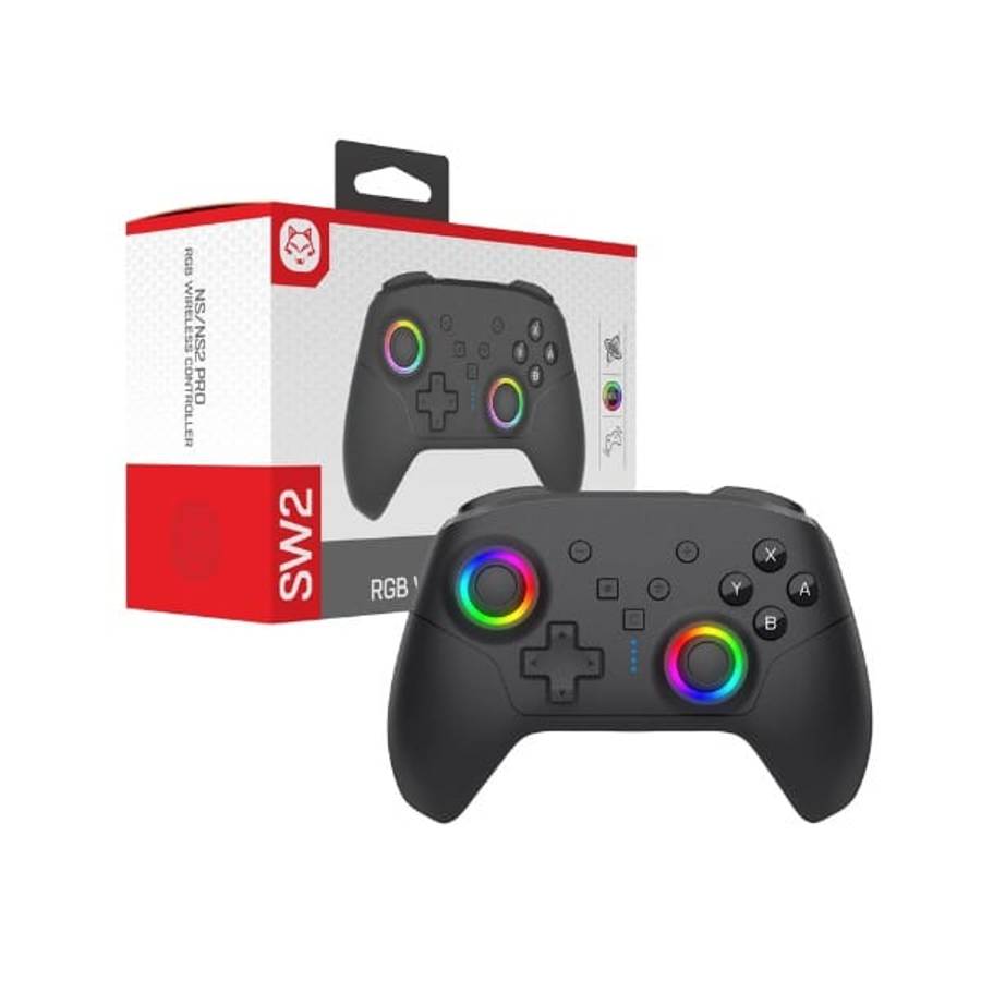 TOPWOLF Switch 2 Pro RGB Breathing Lighting Wireless Controller (NS/NS2/PC)