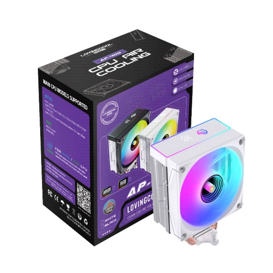 LovingCool AP-400 CPU Air Cooler  White