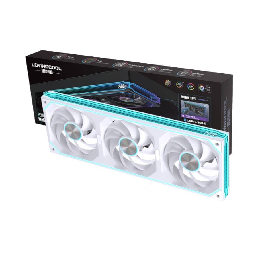LovingCool LG Pro-360 ARGB 360mm Case Fan  White