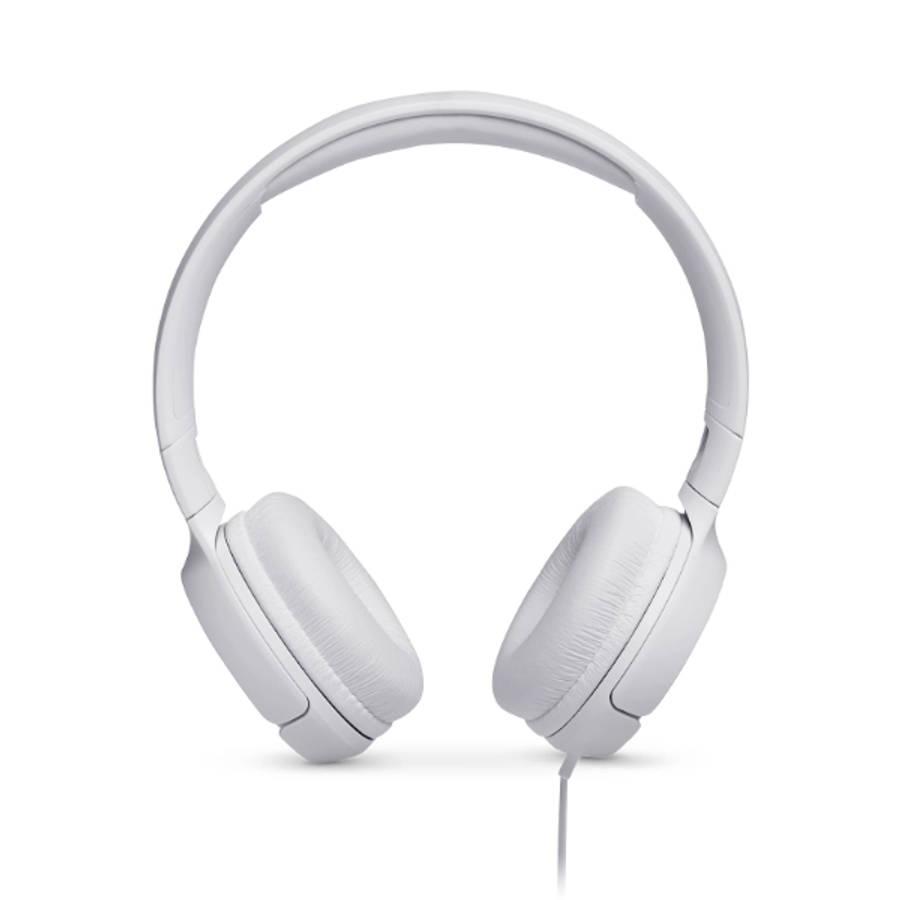 JBL Tune 500 Wired On Ear Headphones With Mic - White