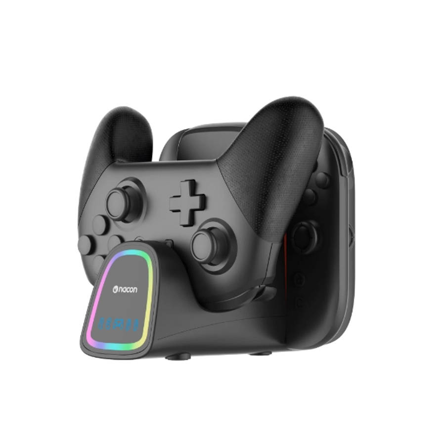 Nacon QuadPro RGB Charging Dock For Switch 2 Pro Controller + Joy-Con + Console (NS2)