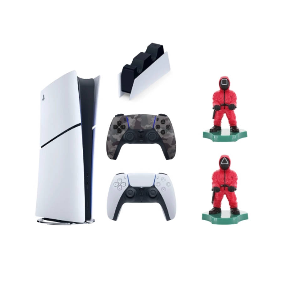 PlayStation 5 Slim Digital Edition + Accessories +Cable Guy Holdems