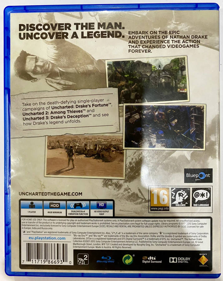 Uncharted The Nathan Drake Collection  - PS4