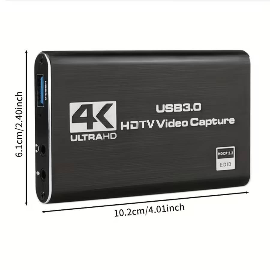 4K USB 3.0 HDMI Video Capture Card | 1080P 60FPS | OBS Streaming & Game Recording