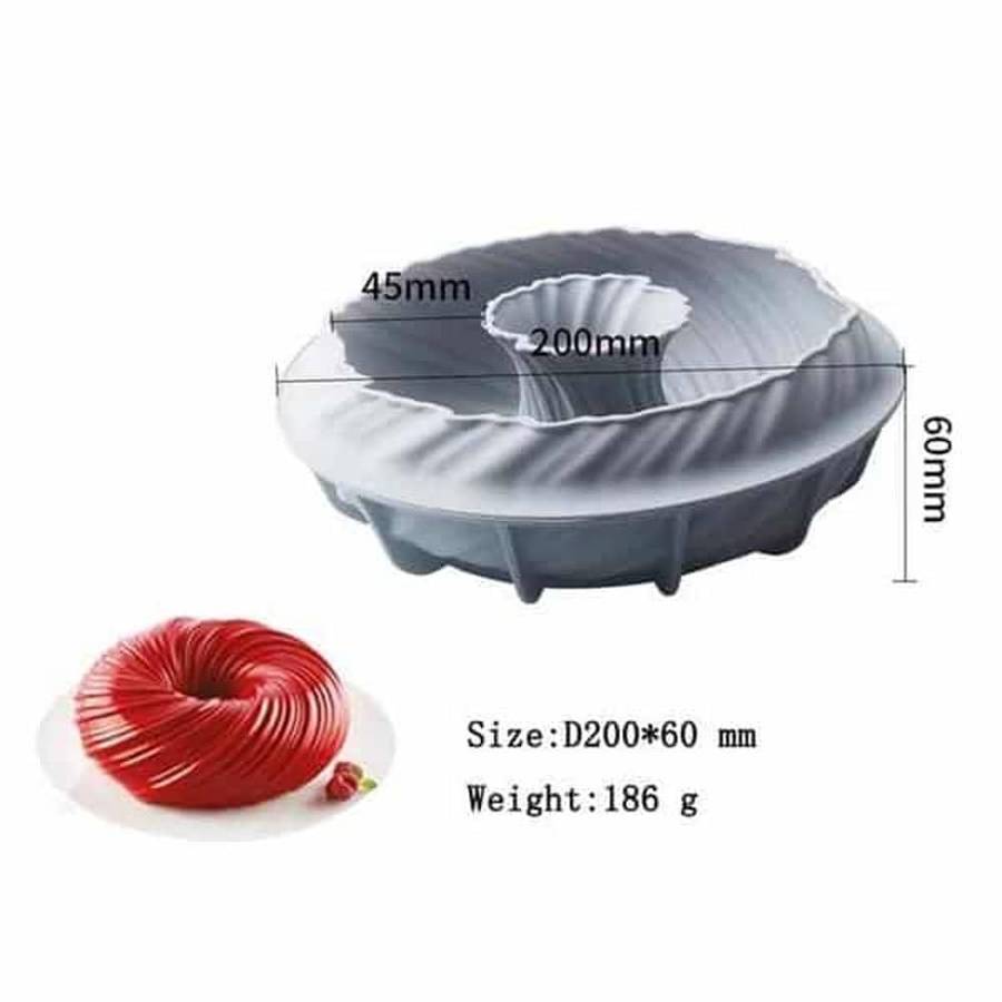 Killer Deals Round Swirl Non-Stick Silicone Baking Dessert Cake Mould