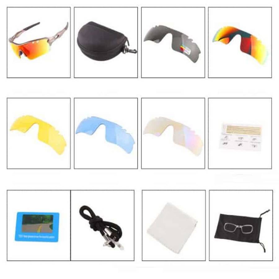 Killer Deals Rivbos Polarised 5 Lens Triathlon Run Cycle Sunglasses