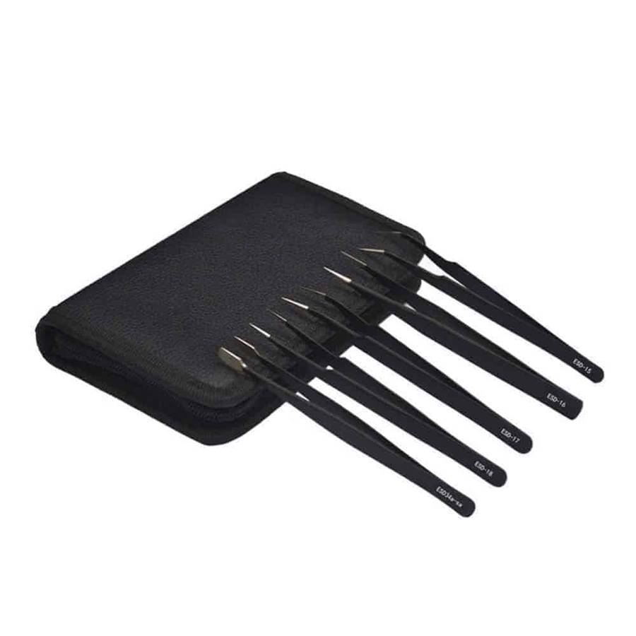 Killer Deals 10-Piece Stainless Steel Anti-Static/Corrosion Precision Tweezer Set