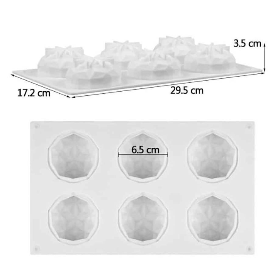 Killer Deals Non-Stick Mini 3D Diamond Silicone Baking Dessert Mould