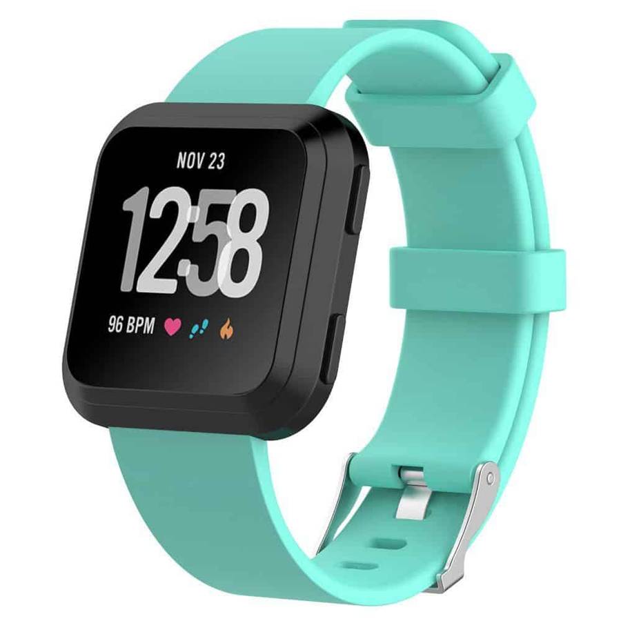 Killer Deals 20mm Silicone Strap for Fitbit Versa/Versa 2- M/L- Black