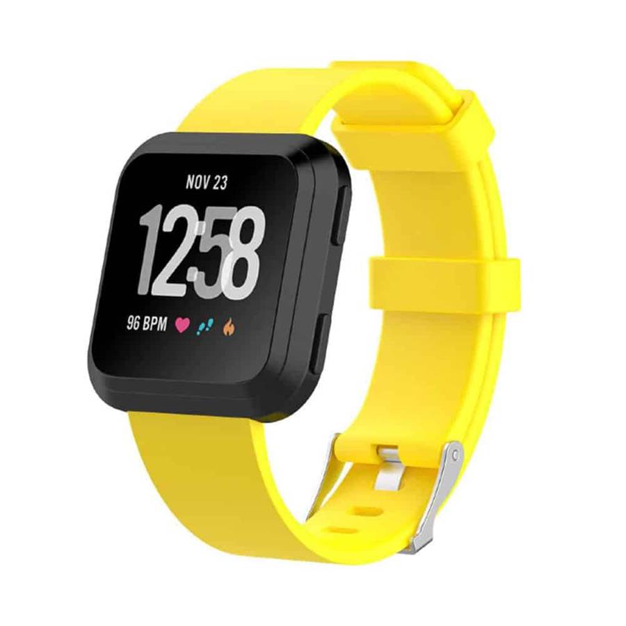 Killer Deals 20mm Silicone Strap for Fitbit Versa/Versa 2- M/L- Black