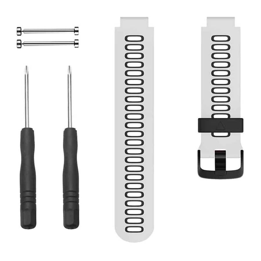 Killer Deals Silicone Strap for Garmin Forerunner 220/ 230/ 235/ 620/ 735- White & Black