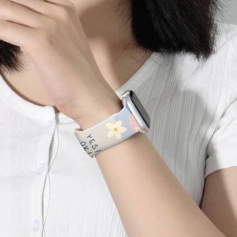 Killer Deals Silicone Strap for 42/44/45/49mm Apple Watch - Daisy