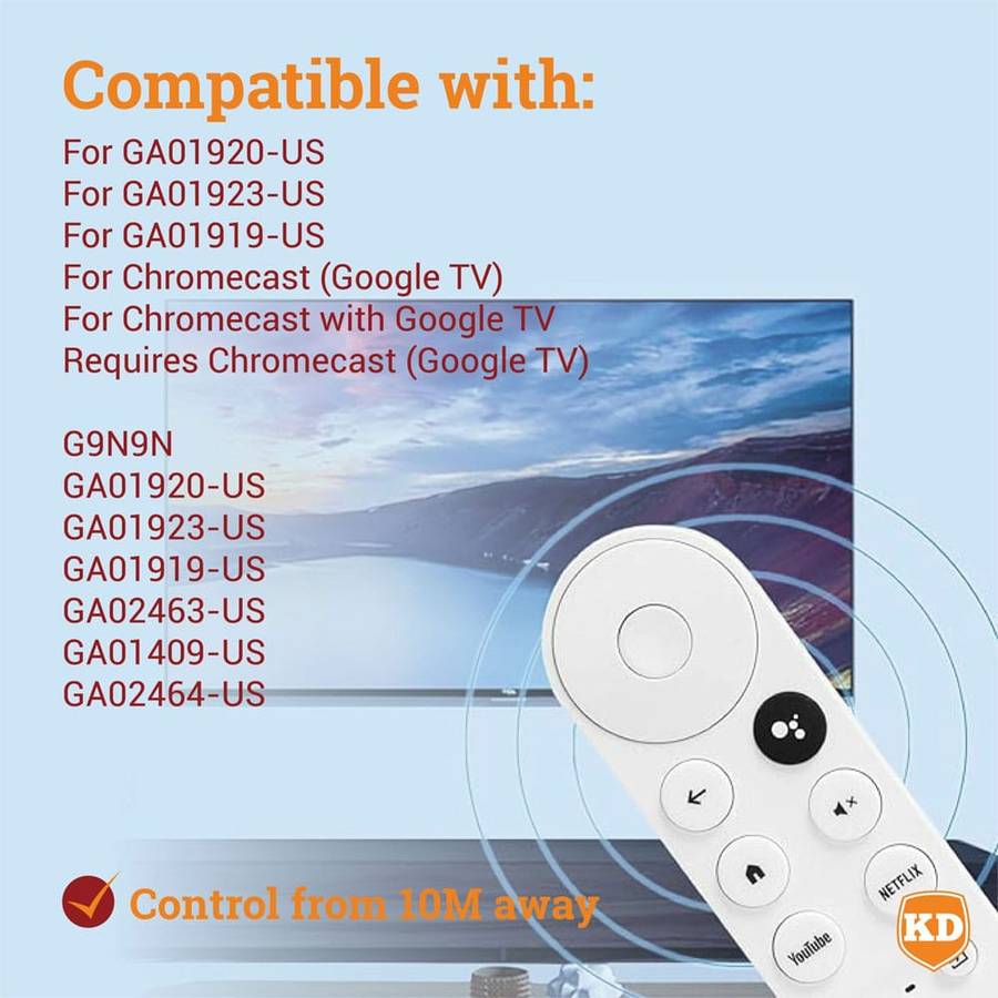 Killer Deals Generic Remote Control for Chromecast with Google TV 4K HDR Snow