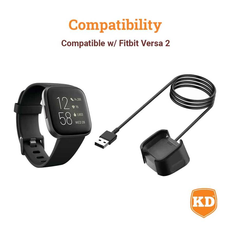Killer Deals USB 1m Extended Cable Fast Charger Dock for Fitbit Versa 2