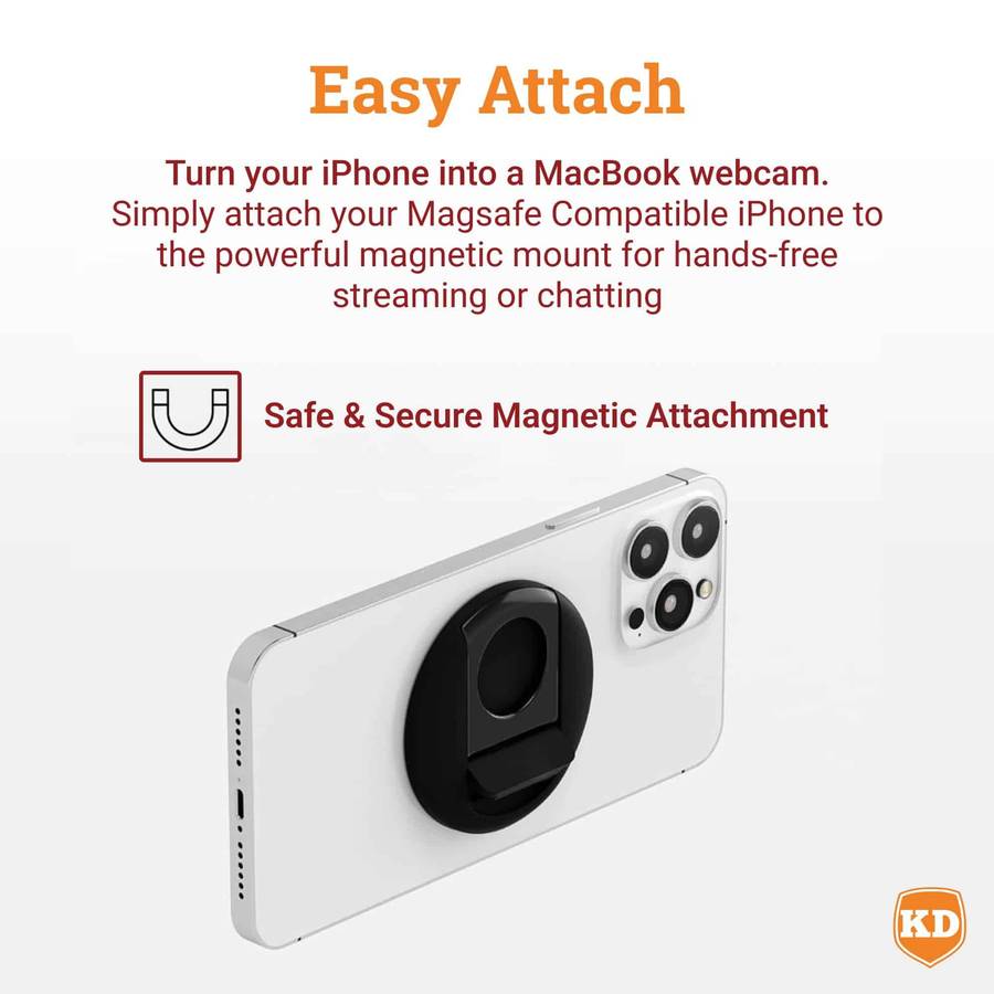 Killer Deals iPhone MagSafe Camera Mount for MacBook Pro/ Air- iPhone to Webcam