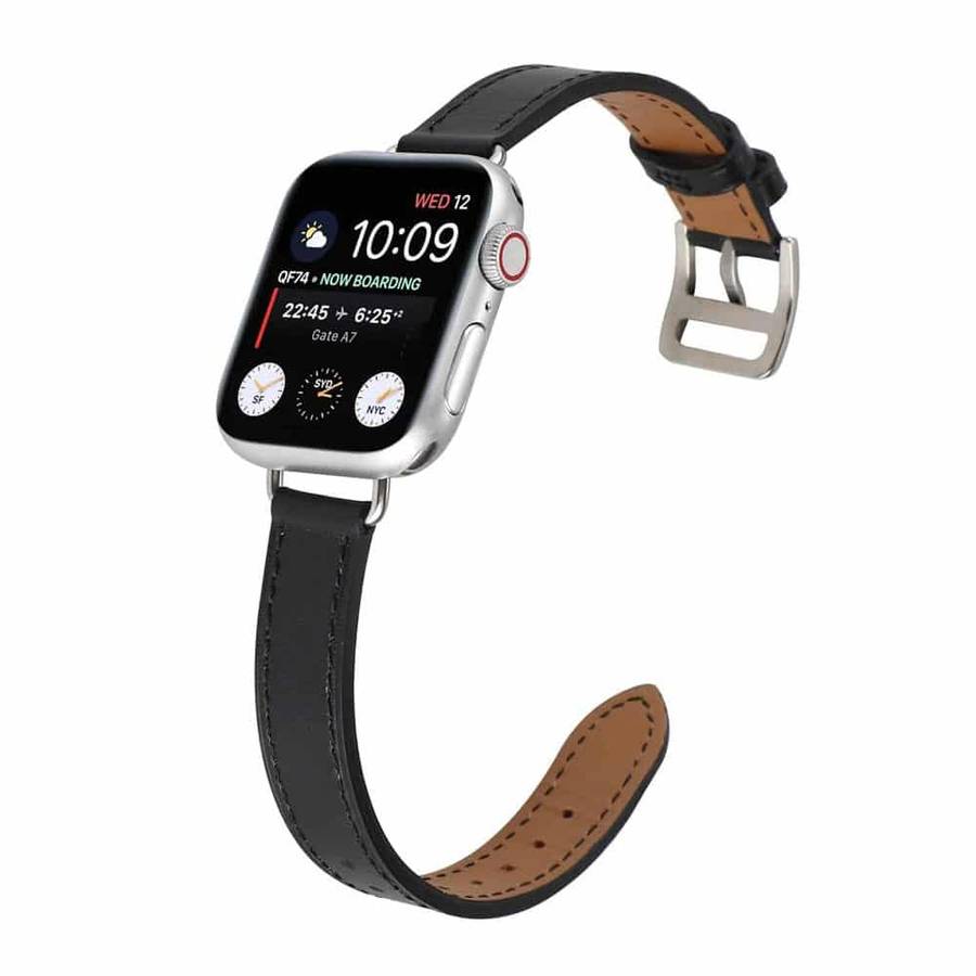 Killer Deals Slim Leather Band Strap for Apple Watch 38/40/41mm - White