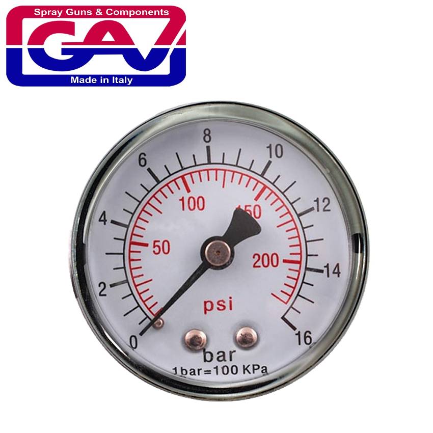 GAV PRESSURE GAUGE 1/4'REAR 50MM D5014R16