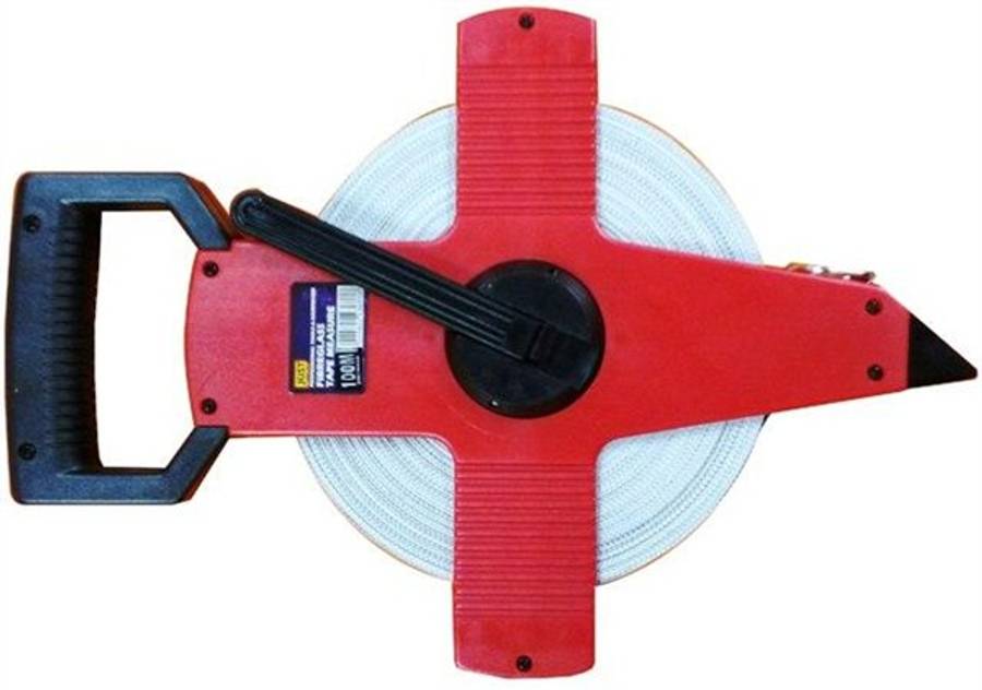 MEASURING TAPE F/GLASS OPEN FRAME 100MT DIY