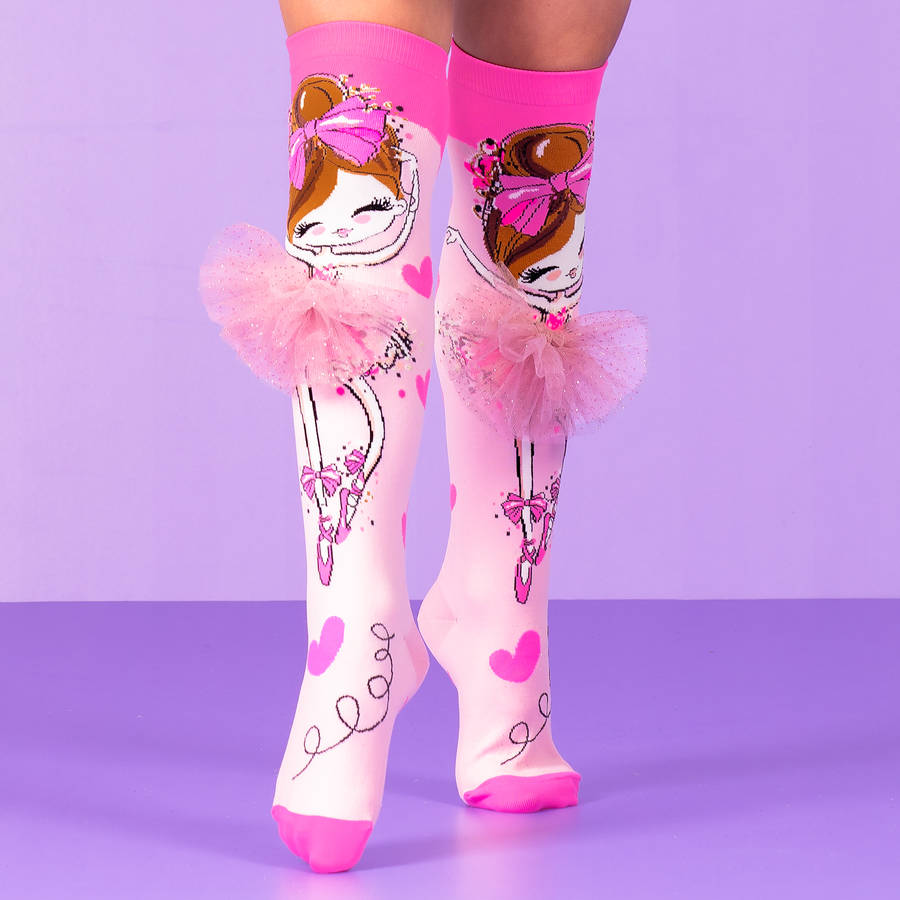 MADMIA Ballerina Knee-High Socks, Ages 6-99 - Fun & Unique Novelty Socks