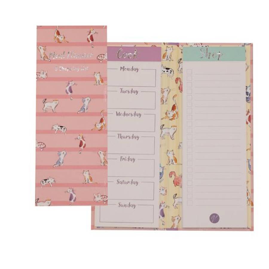 Weekly Meal Planner Crazy Cats