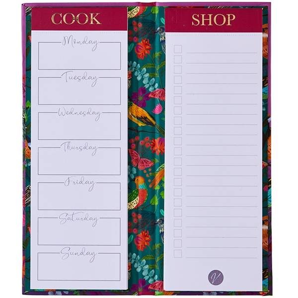 Bright & Beautiful Magnetic Weekly Meal Planner - 52 Tear-Off Pages with Fridge Magnet