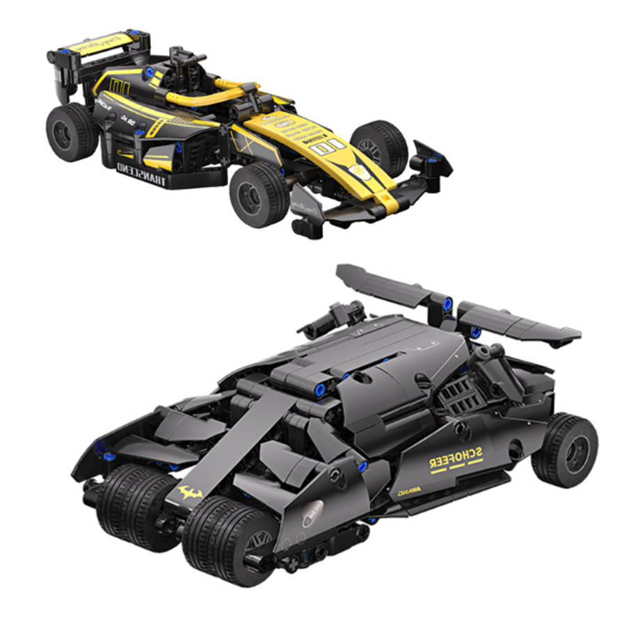 Formula Racing Car Building Blocks Yellow 2-in-1