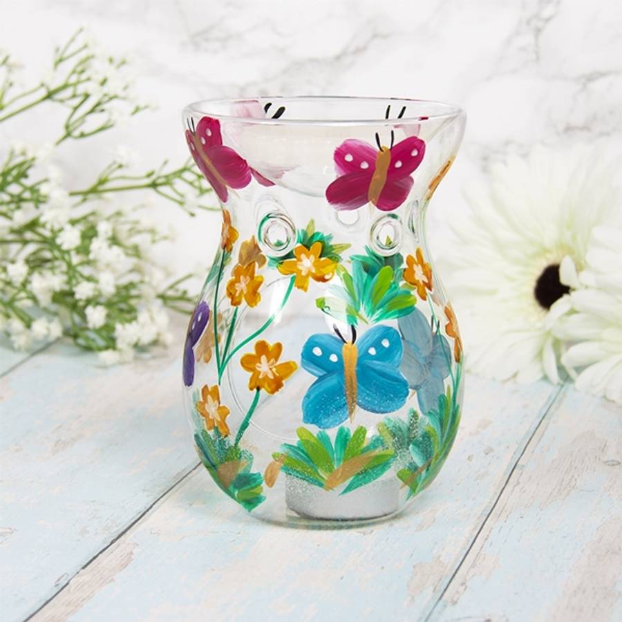 Wax & Oil Warmer Hand Painted Lynsey Johnstone Butterflies