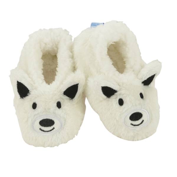 snoozies Baby Fleece Slippers Polar Bear