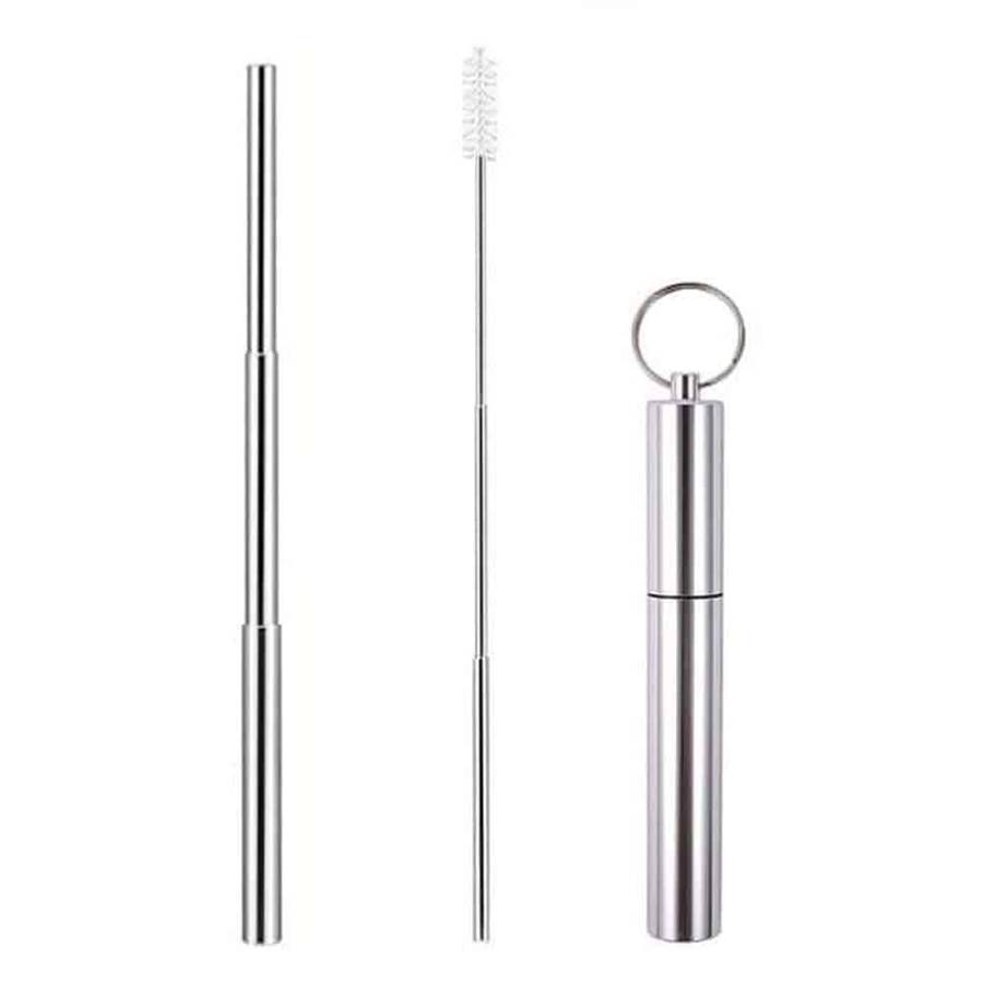 Killer Deals Stainless Steel Metal Reusable Telescopic Drinking Straw