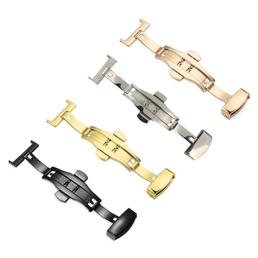 Killer Deals 22mm stainless-steel deployment clasp for watch strap - Gold