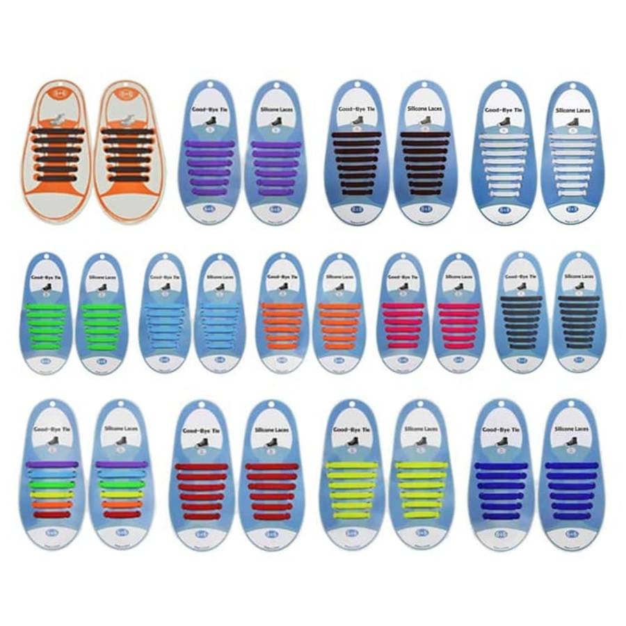 Killer Deals elastic lazy no-tie silicone speed laces - Purple (Adults)(x2 Combo)