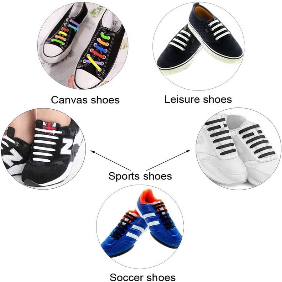 Killer Deals elastic lazy no-tie silicone speed laces - Purple (Adults)(x2 Combo)