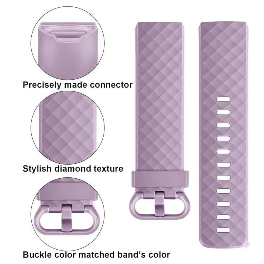 Killer Deals Silicone Strap for Fitbit Charge 3/4, Sense S/M - White