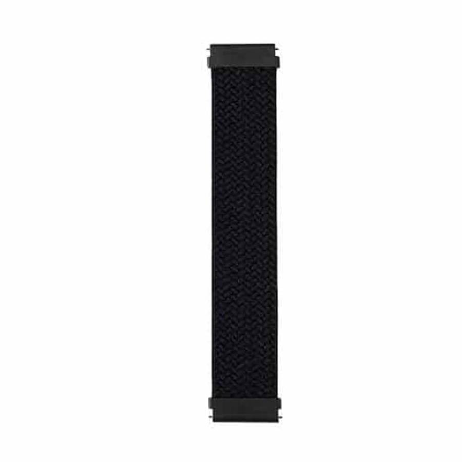 Killer Deals 20mm Universal watch braided elastic loop watch strap - Black (135mm)