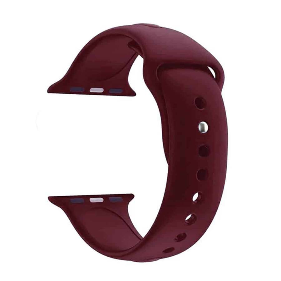 Silicone Strap for 38/40/41mm Apple Watch(S/M) - Red Wine