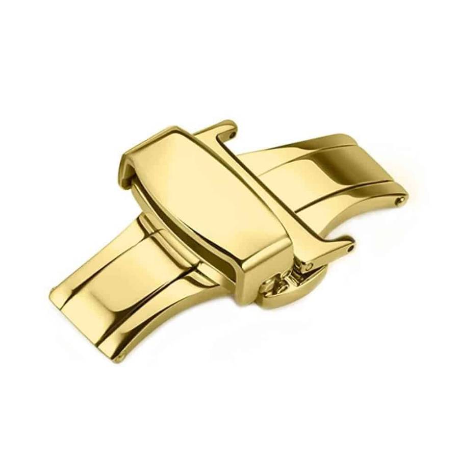 Killer Deals 22mm stainless-steel deployment clasp for watch strap - Gold