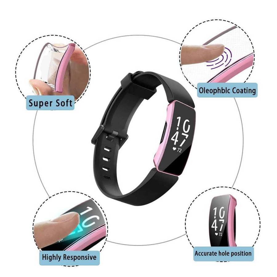Killer Deals TPU Case for Fitbit Inspire/Fitbit Inspire HR - Rose Pink