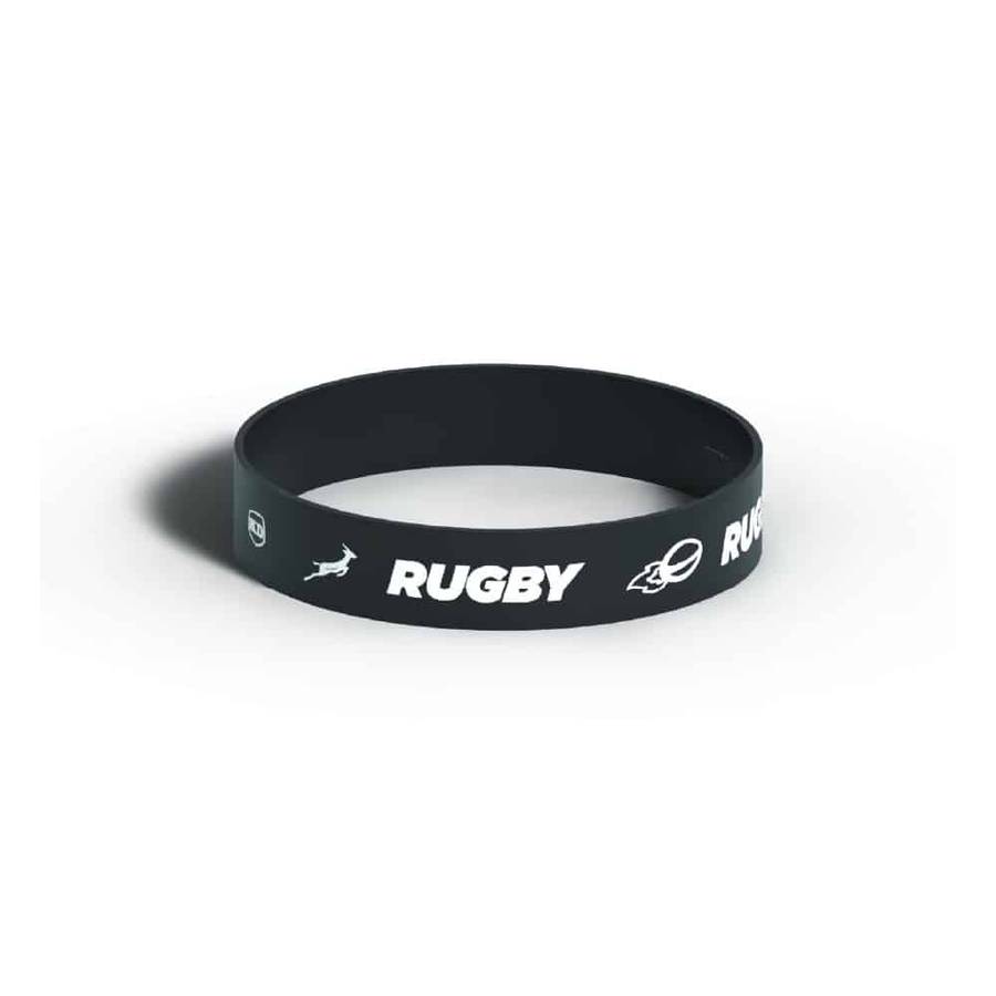 Killer Deals Debossed "Rugby" Silicone Wristband Bracelet- 6 Pack