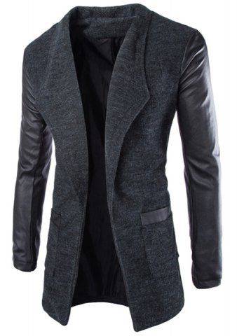 Lapel Long Sleeve Coat