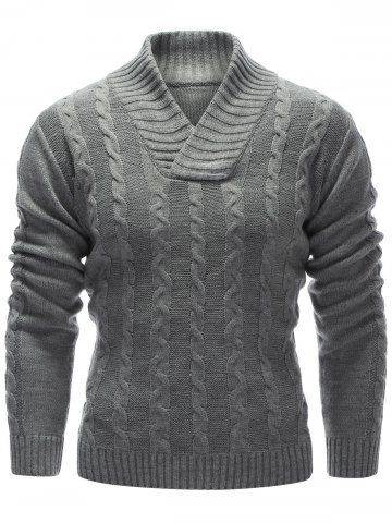Cable Knit Pullover Sweater - Large