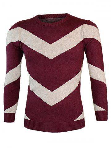 Round Neck Long Sleeve Sweater - Large