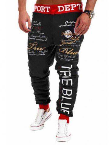 Lace Up Beam Feet Jogger Pants - Large