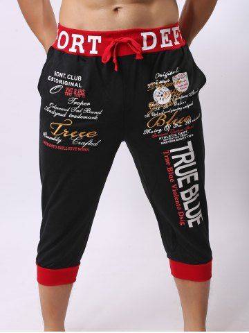 Lace Up Beam Feet Jogger Shorts