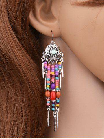 Medallion Colorful Beaded Earrings