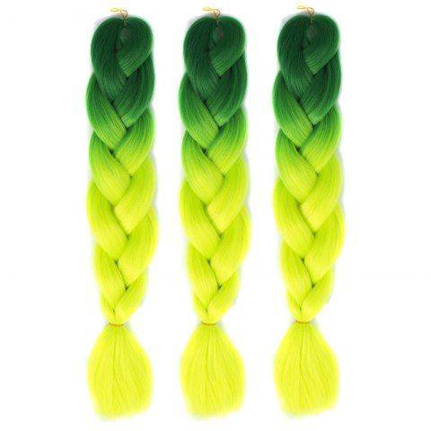 Multicolor Heat Resistant Fiber Braided Hair Extensions