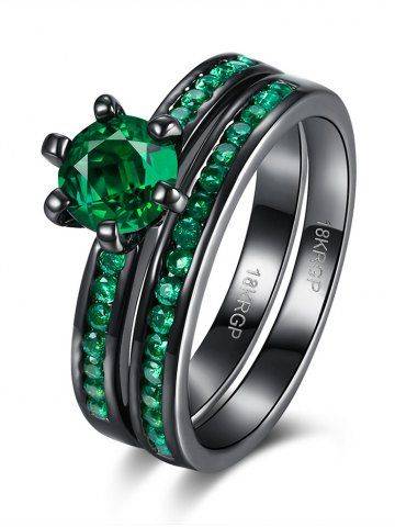 2PCS Rhinestone Rings